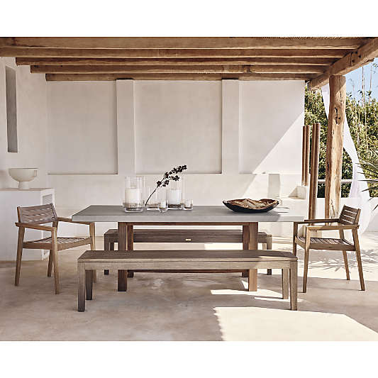 Abaco Wood Stackable Outdoor Dining Armchair