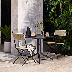 Small outdoor round sales table and chairs