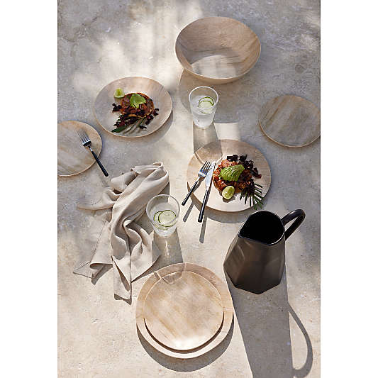 Faux Bois Melamine Salad Plate