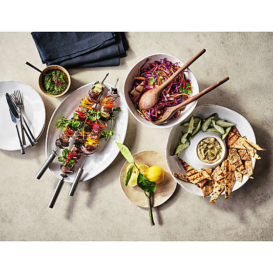 Stainless Steel Sliding Skewers with Hollow Handle, Set of 4