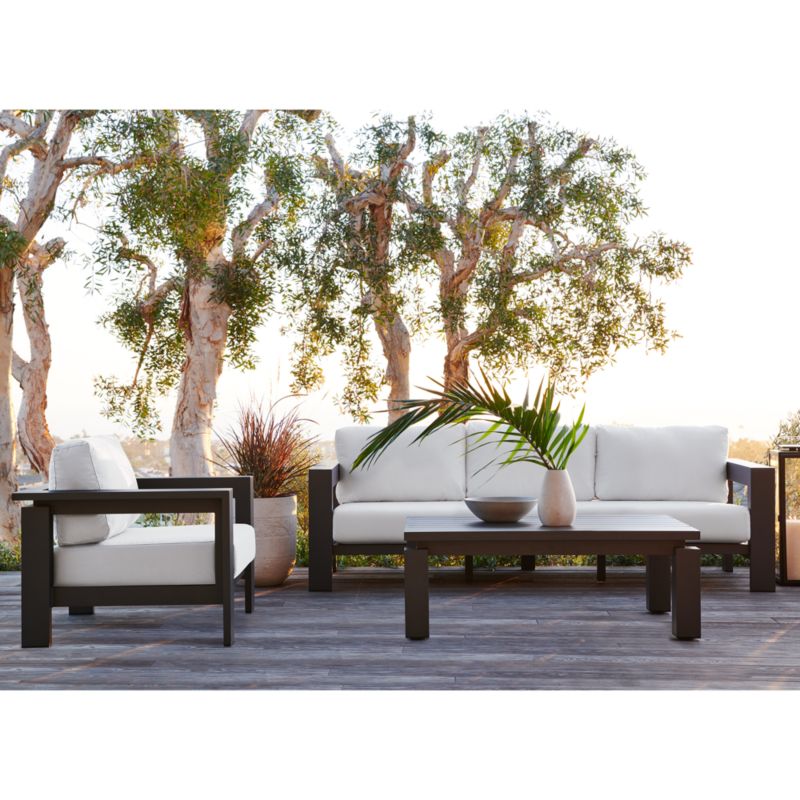 Walker 2-Piece Right-Arm Chaise Metal Outdoor Sectional Sofa with White Sunbrella ® Cushions - image 6 of 9