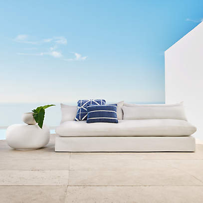 Seascape Upholstered Outdoor Sofa with Throw Pillows Reviews