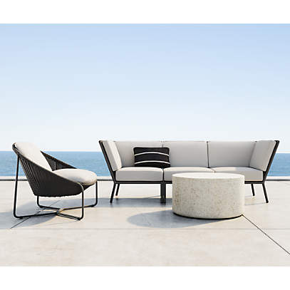 Crate and barrel shop millstone coffee table