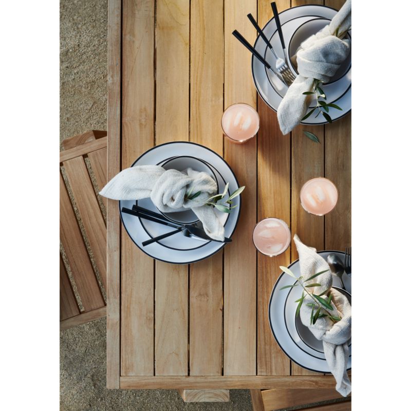 Range White Outdoor Melamine Dinner Plate by Leanne Ford