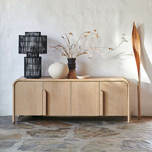 Annie 72" Natural Storage Media Conosle by Leanne Ford