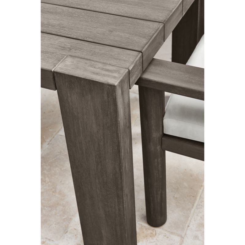 Ashore 82" Grey Mahogany Wood Outdoor Dining Table - image 4 of 11