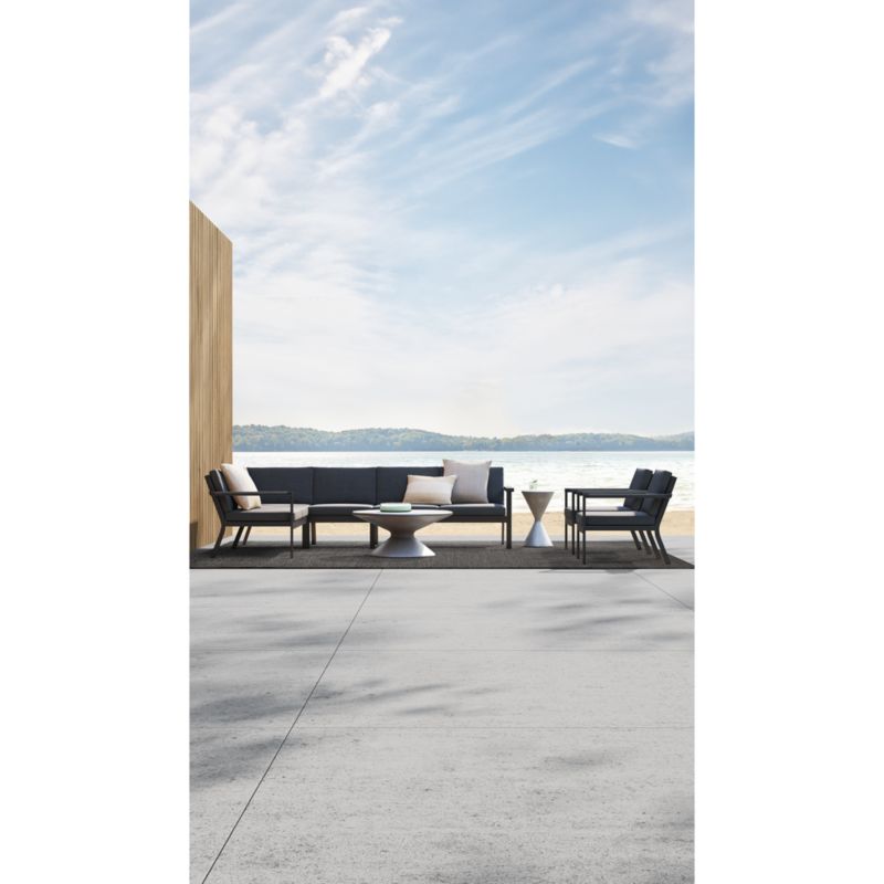 Posada 36" Grey Round Concrete Outdoor Coffee Table - image 3 of 8