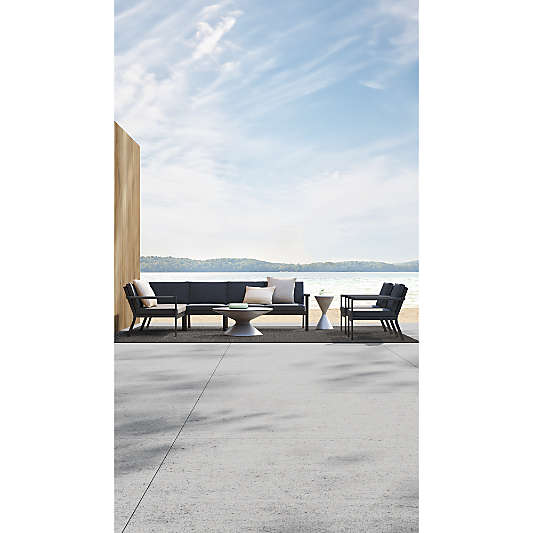 Posada 36" Grey Round Concrete Coffee Table