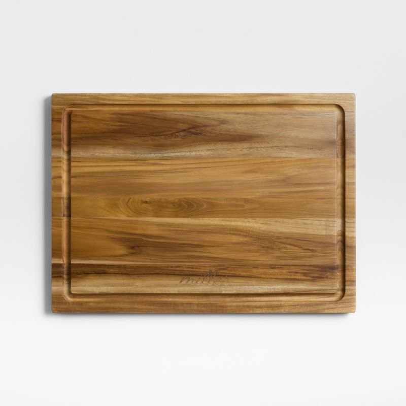 Crate & Barrel Reversible Teak Wood Cutting Board 18"x13"x0.75" - image 4 of 11