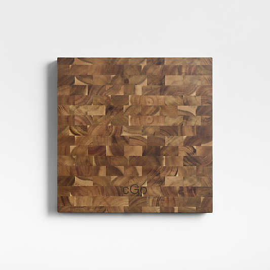 Crate & Barrel Square Acacia End-Grain Cutting Board