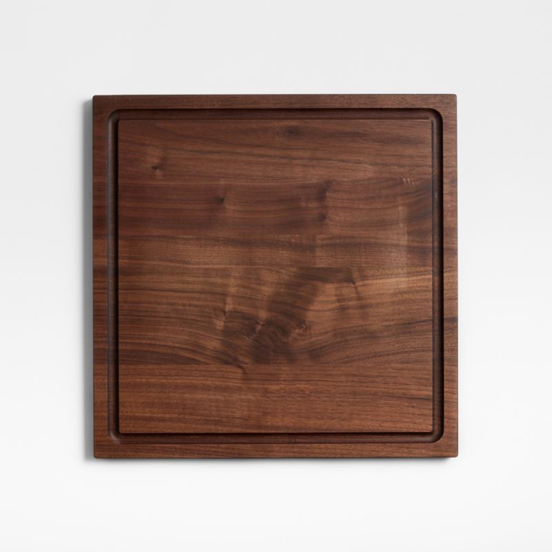 Crate & Barrel Reversible Walnut Wood Cutting Board 16"x16"x0.75" - image 5 of 18