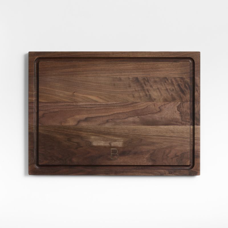 Crate & Barrel Reversible Walnut Wood Cutting Board 18"x13"x0.75" - image 4 of 16