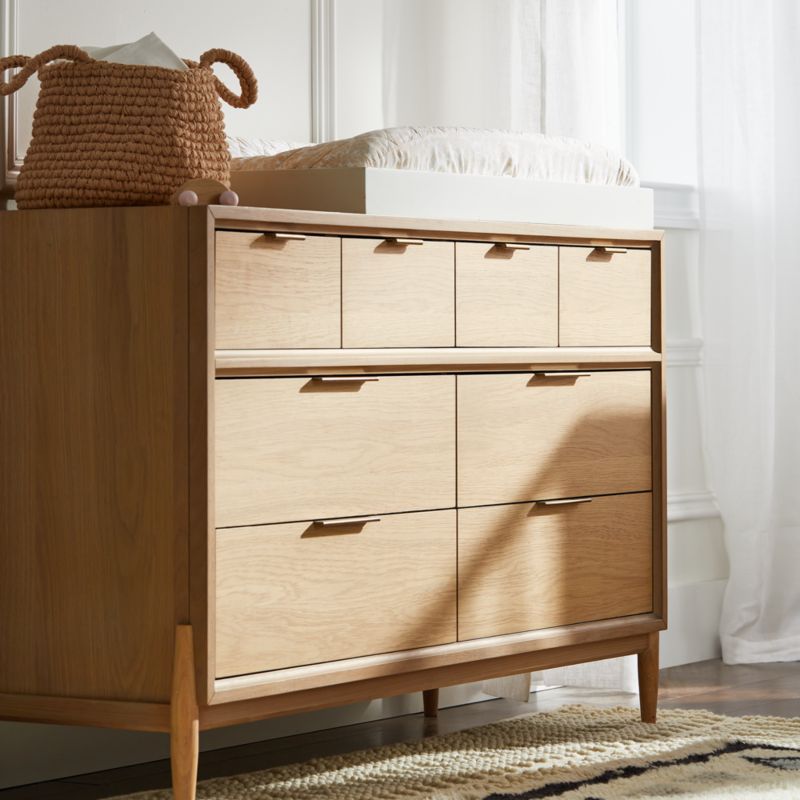 Bodie Natural Oak Wood Wide 8-Drawer Kids Dresser - image 10 of 23