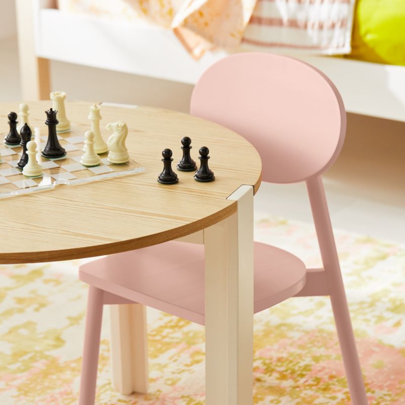 Nesting White and Natural Wood Kids Play Table - image 4 of 11