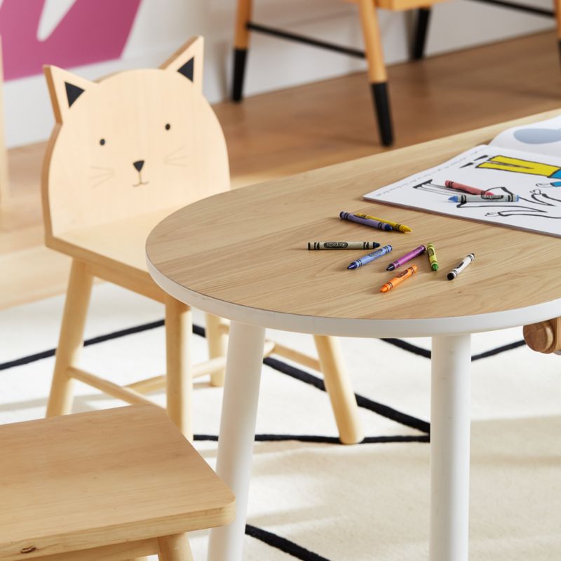 Rue White Wood Kids Play Table, Leg Set & Paper Roll Holder