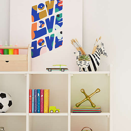 Rue 52" White Wood 12-Cube Bookcase