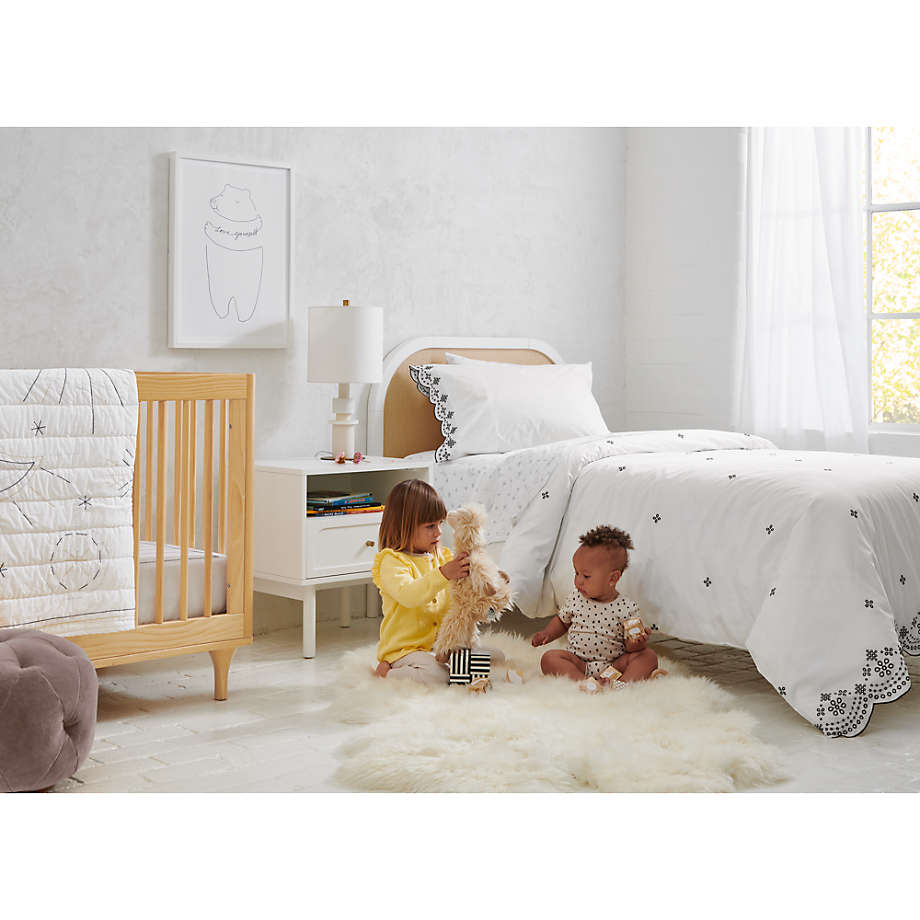 Crate Barrel Babyletto Lolly Natural Wood 3 in 1 Convertible Baby