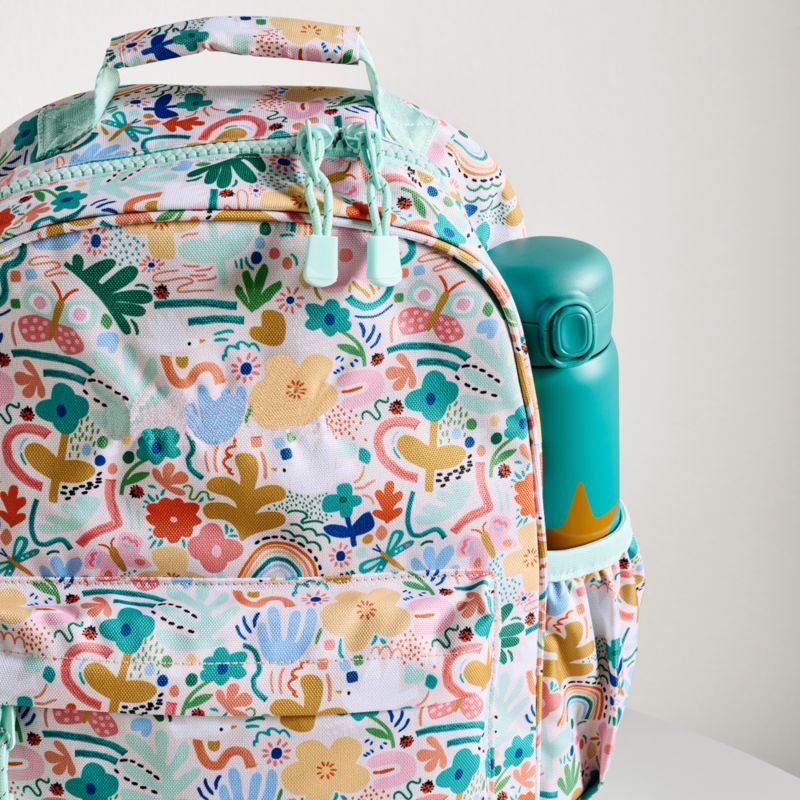 Flower Garden Kids Backpack with Side Pockets