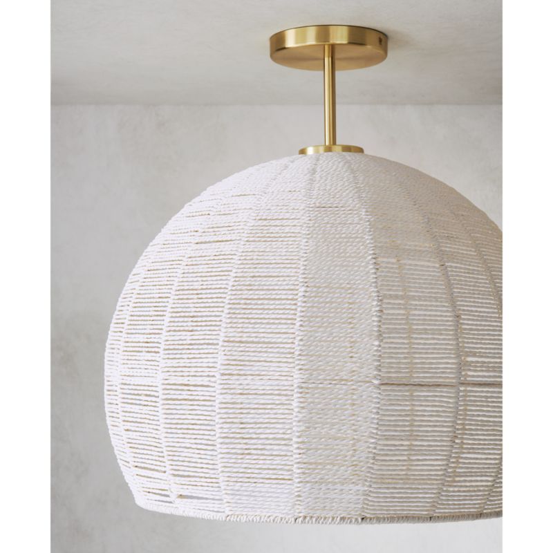 Ivory Woven Rope 19" Kids Flush Mount Ceiling Light - image 7 of 15