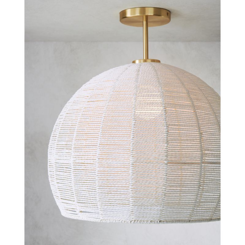 Ivory Woven Rope 19" Kids Flush Mount Ceiling Light - image 8 of 15