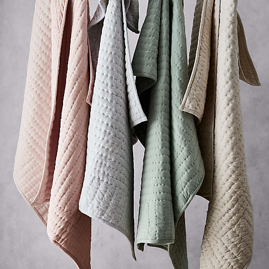Natural Organic Cotton Heathered Jersey Baby Crib Bedding Set