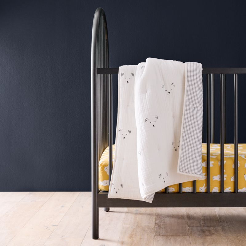 Canyon Black Spindle Wood Convertible Baby Crib by Leanne Ford