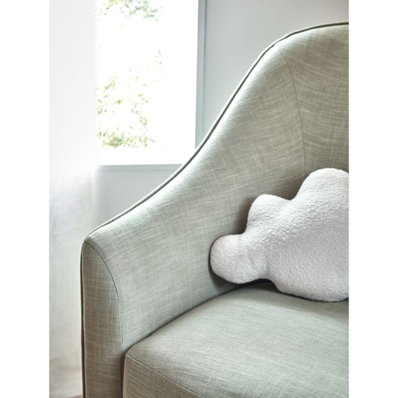 Lyric Sage Green Curved Nursery Swivel Glider Chair