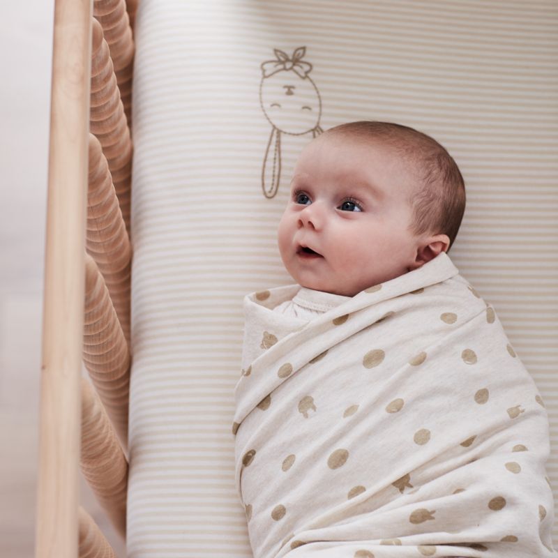 Baby's First Natural Stripe Organic Jersey Baby Crib Fitted Sheet - image 2 of 13