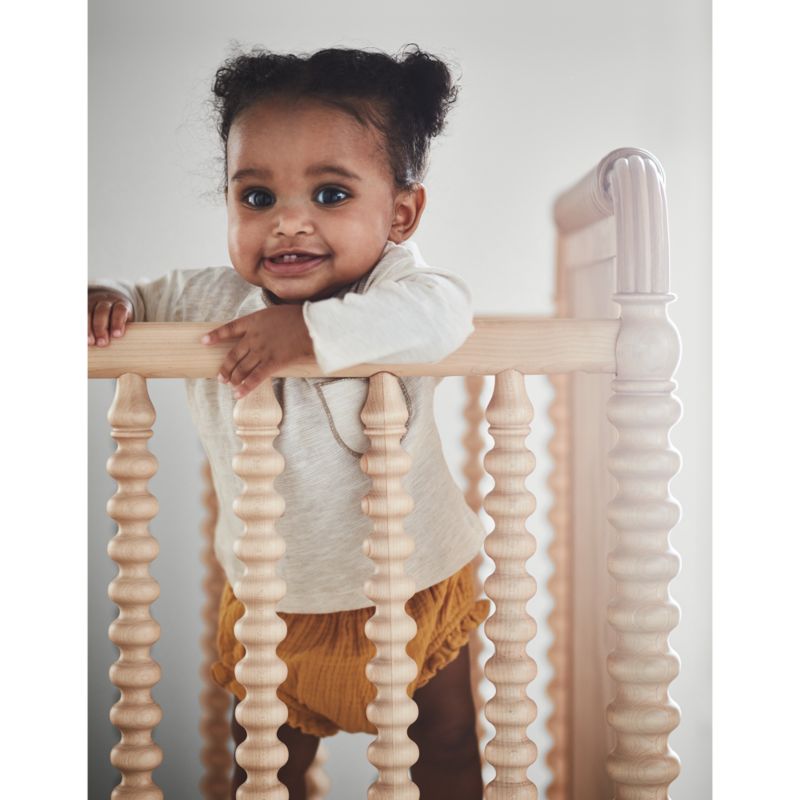 Jenny Lind Maple Wood Spindle Convertible Baby Crib with Toddler Bed