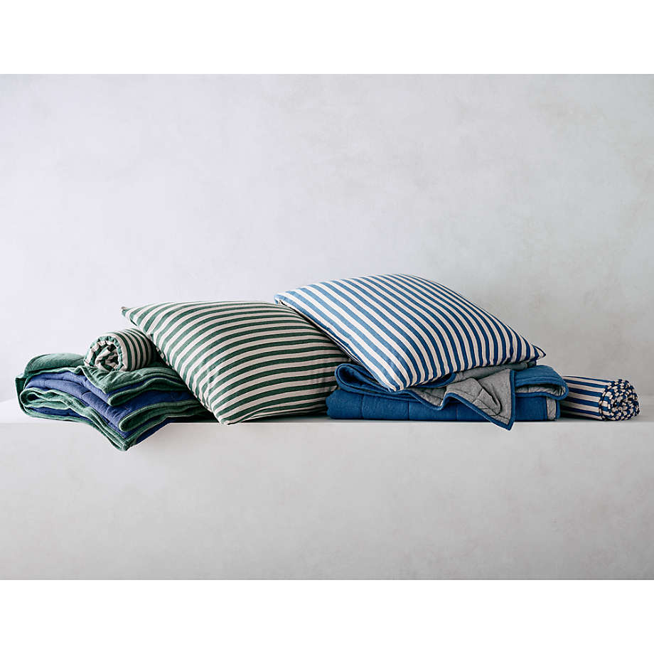 Modern Comfy Tee Green Stripe Organic Cotton Jersey Kids Twin Sheet Set +  Reviews