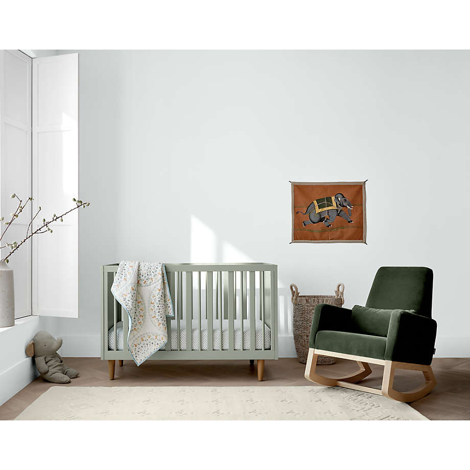 Crate and cheap barrel green crib
