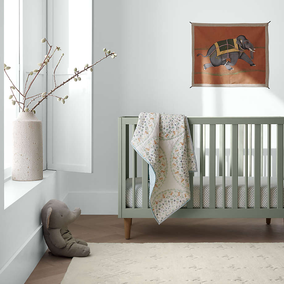 Sage green sales crib