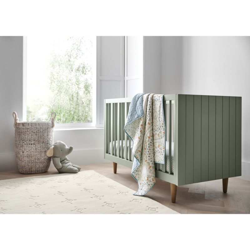 Finn Sage Green Wood Convertible Baby Crib - image 3 of 20