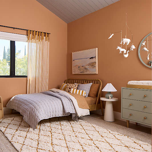 Classic Chambray Pewter Grey Organic Cotton Kids Pillow Sham