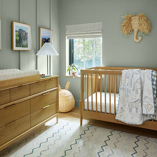 Ziggy Flatweave Wool & Cotton Blue Kids Area Rug