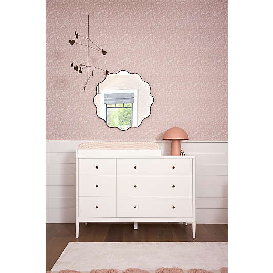 Hampshire 50" White Wood 6-Drawer Kids Dresser