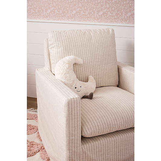 Ever Slipcovered Striped Nursery Glider Chair by Leanne Ford