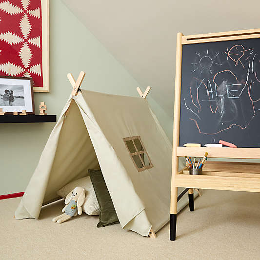 Khaki Green Collapsible Kids Canvas Play Tent