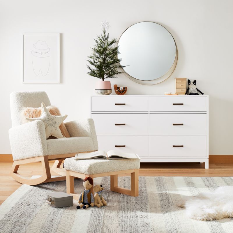 Parke White Wood 6-Drawer Kids Dresser - image 7 of 15