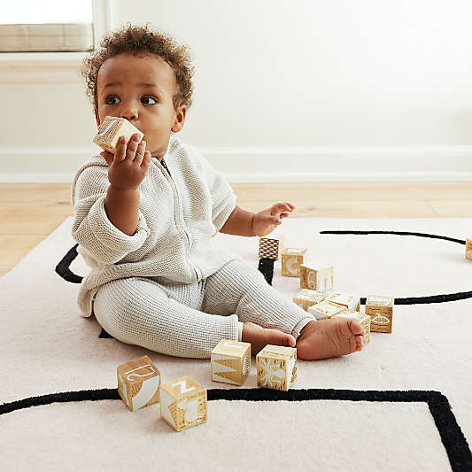 Etched Wooden Baby Blocks
