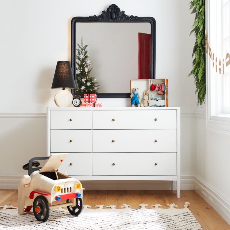 Hampshire White Wood 6-Drawer Kids Dresser - image 6 of 13