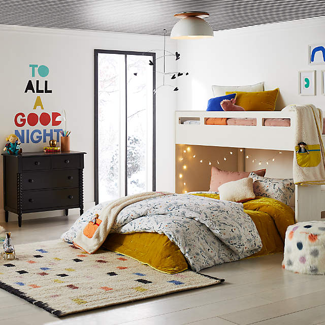 Abridged White Glaze Kids Twin Over, Bunk Bed Attached Sheet Sets Australia