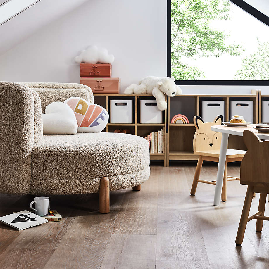 Family Oversized Sherpa Chair and a Half Crate Kids Canada