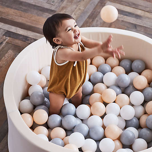 Baby and Toddler Natural Pop-Up Ball Pit with Neutral Balls