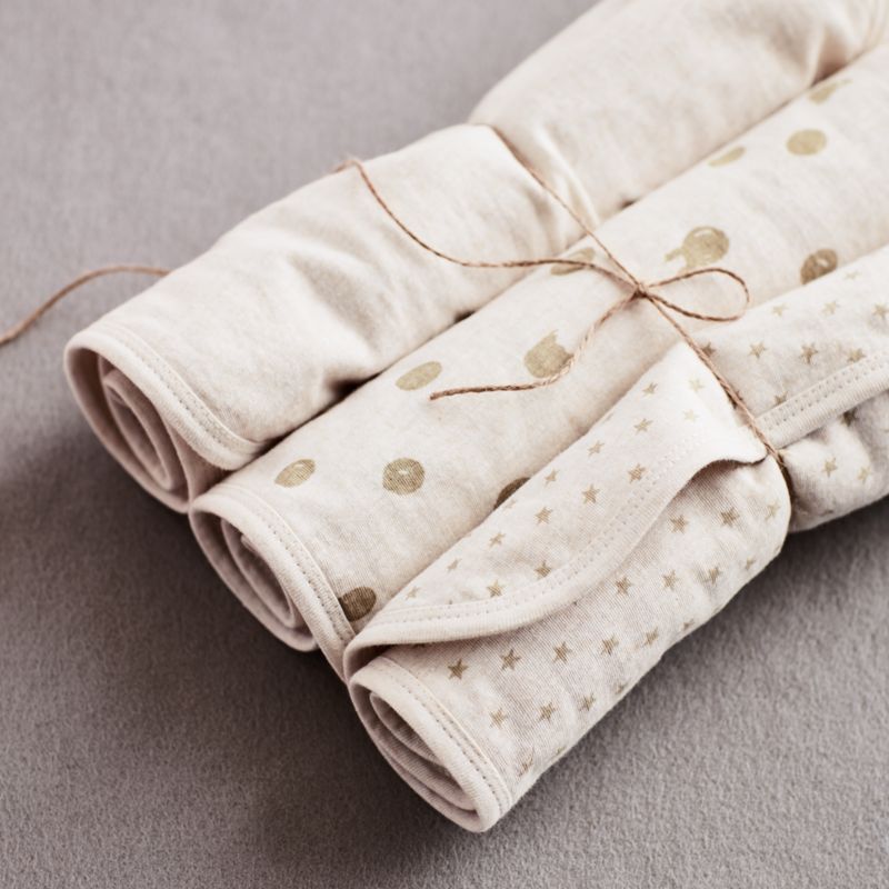 Baby's First Organic Jersey Natural Baby Burp Cloths, Set of 3