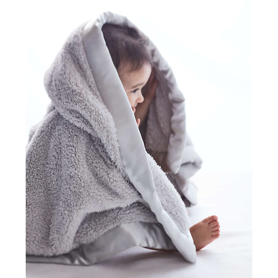 Fleece blanket store with satin trim