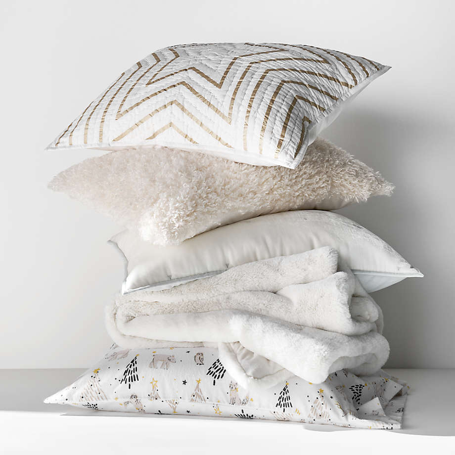 Modern Audra Cream Velvet Kids Pillow Sham Reviews Crate Kids