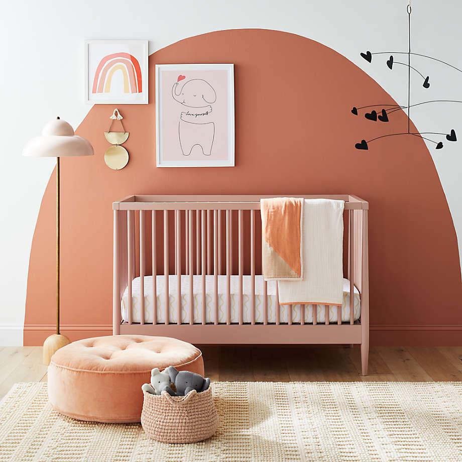 Crate Barrel Hampshire Blush Baby Crib The Shops at Willow Bend