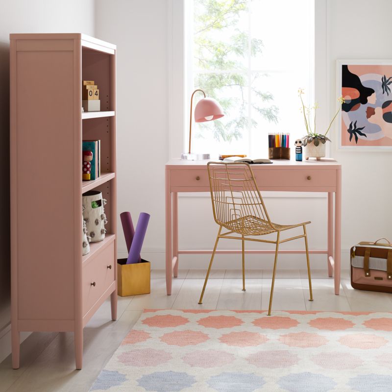 Hampshire Blush Wood 2-Drawer Kids Desk