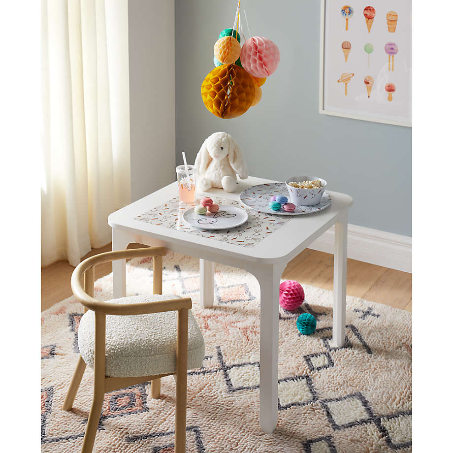 Brady Kids Square White Wood Play Table Reviews Crate Kids